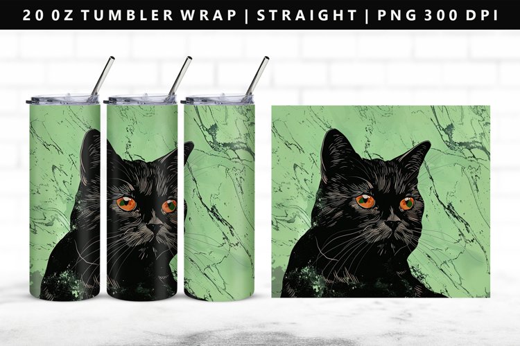 Colored Cats 20oz Tumbler Wrap | Sublimation PNG Design