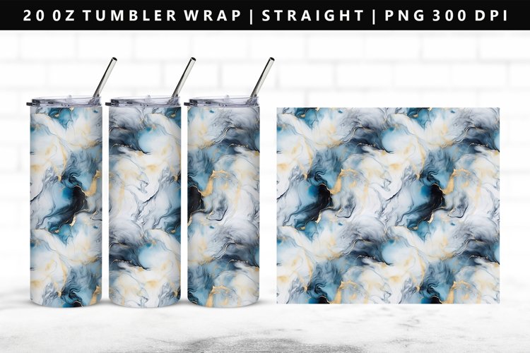 Alcohol Ink 20oz Tumbler Wrap | Sublimation PNG Design