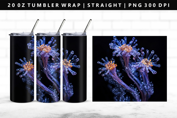 Flower 20oz Tumbler Wrap | Sublimation PNG Design