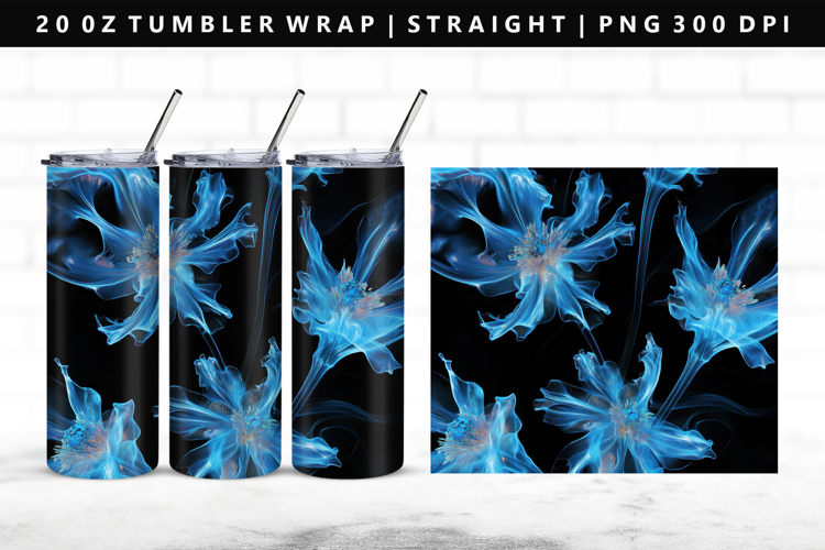 Flower 20oz Tumbler Wrap | Sublimation PNG Design