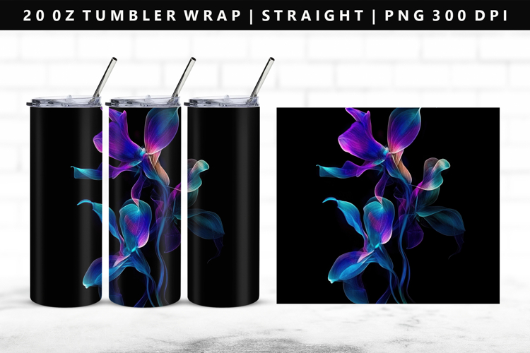 Flower 20oz Tumbler Wrap | Sublimation PNG Design