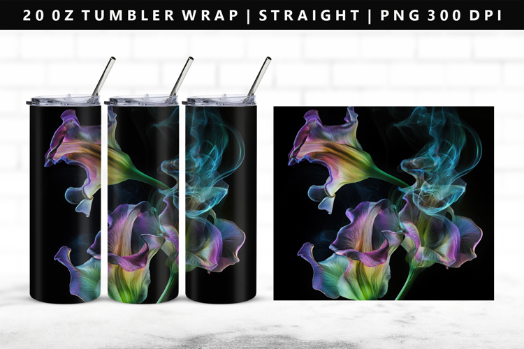 Flower 20oz Tumbler Wrap | Sublimation PNG Design
