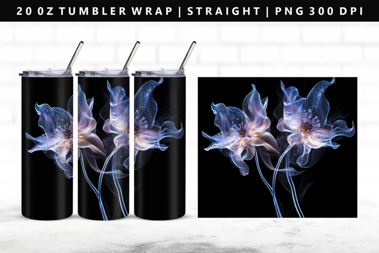 Flower 20oz Tumbler Wrap | Sublimation PNG Design
