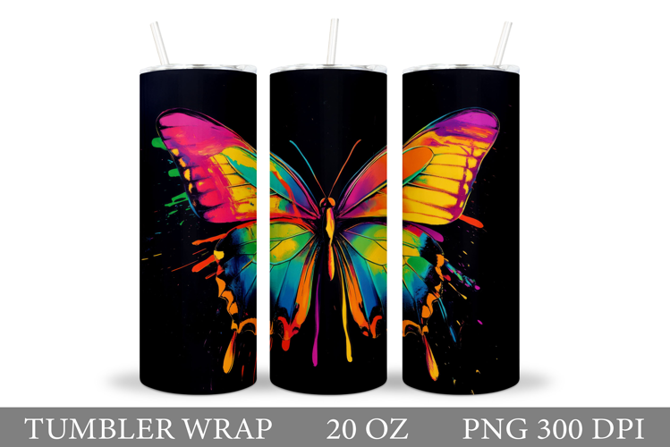 Butterflies Tumbler Design. Butterfly Tumbler Sublimation
