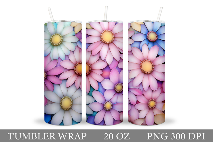 Flowers Tumbler Design. Sublimation Tumbler Flower