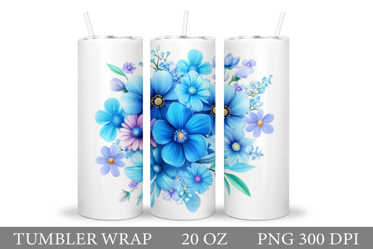 Floral Tumbler Design. Flowers Tumbler Sublimation