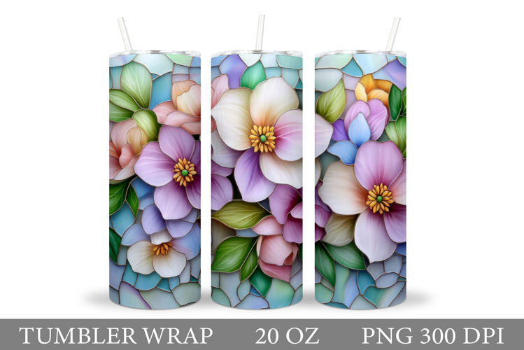 Flowers Tumbler Design. Sublimation Tumbler Flower
