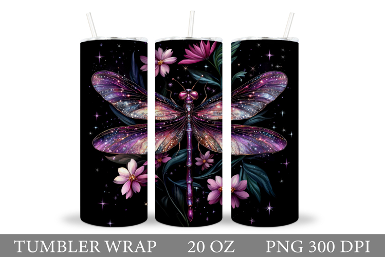 Dragonfly Sublimation. Dragonfly Tumbler Design