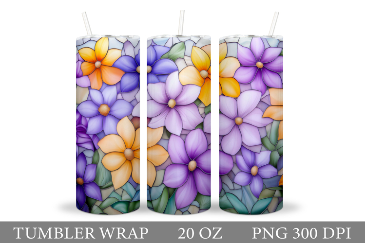 Flowers Tumbler Design. Sublimation Tumbler Flower