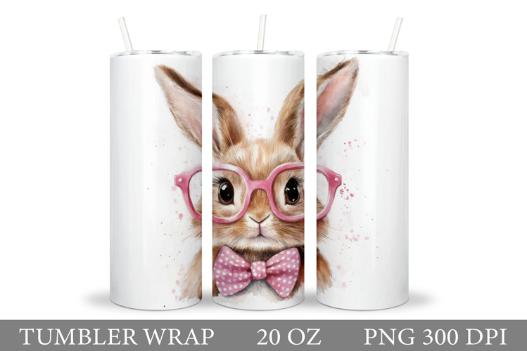 Cute Bunny Tumbler Design. Bunny Sublimation