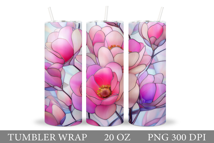 Floral Tumbler Design. Flowers Tumbler Sublimation