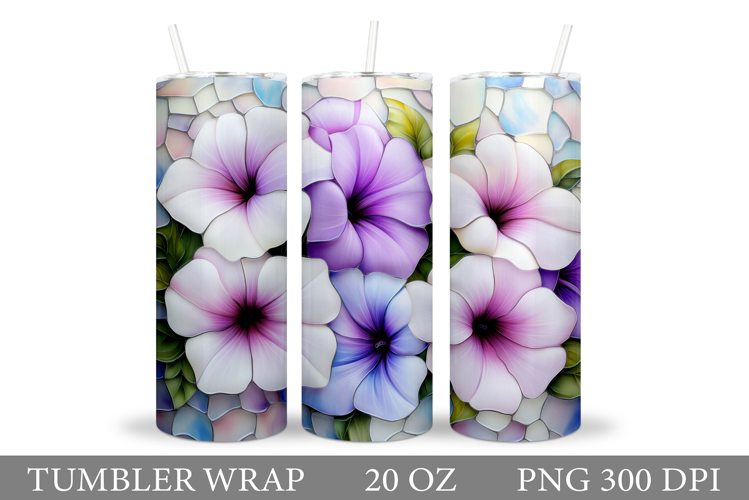 Floral Tumbler Design. Flowers Tumbler Sublimation