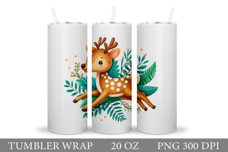 Cute Deer Tumbler Design. Cute Deer Sublimation