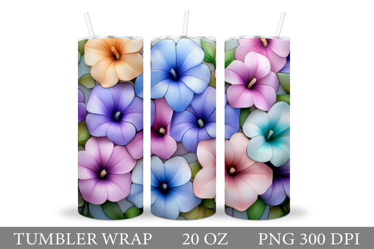 Flowers Tumbler Design. Sublimation Tumbler Flower