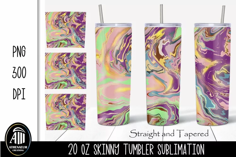 Sublimation tumbler wrap| 20 oz skinny tumbler template