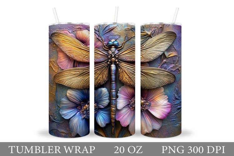 Dragonfly Tumbler Design. Dragonfly Sublimation
