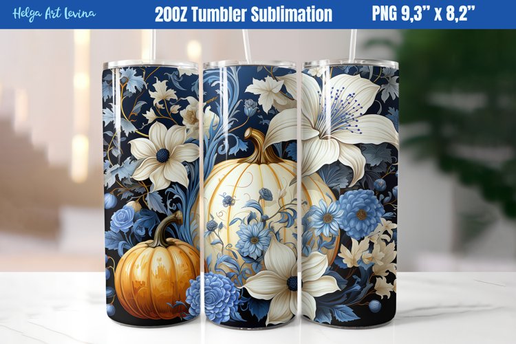 20 OZ Skinny Tumbler Sublimation | Autumn