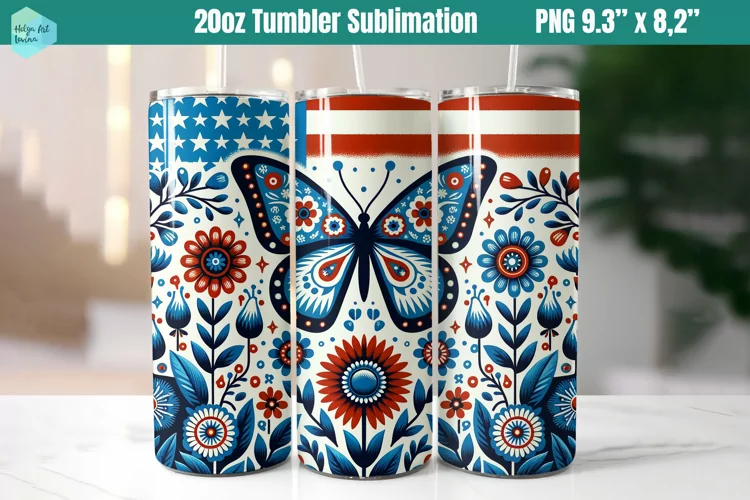 20 OZ Skinny Tumbler Sublimation |patriotic
