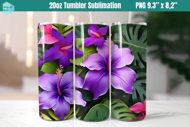 20 OZ Tumbler Sublimation | Tropic Flowers sublimation