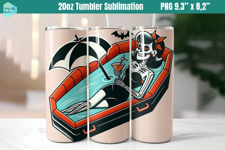 Funny Witch 20 OZ Skinny Tumbler Sublimation