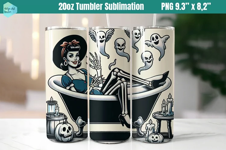 Funny Witch 20 OZ Skinny Tumbler Sublimation