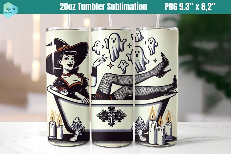 Funny Witch 20 OZ Skinny Tumbler Sublimation