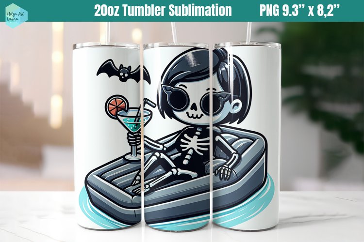 Funny Witch 20 OZ Skinny Tumbler Sublimation example image 1
