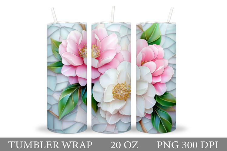 Floral Tumbler Design. Flowers Tumbler Sublimation