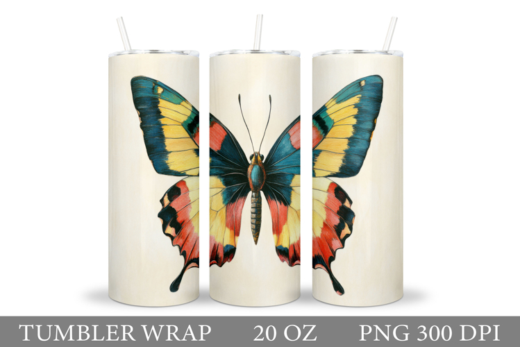 Butterflies Tumbler Design. Butterfly Tumbler Sublimation