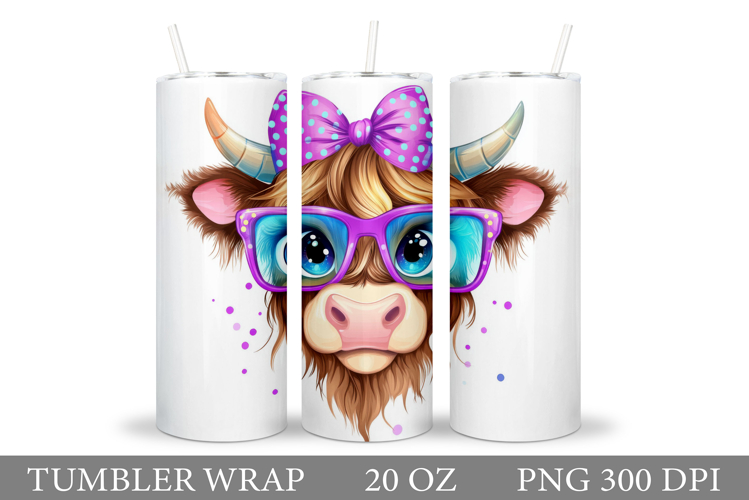 Cute Cow Tumbler Design. Funny Cow Tumbler Sublimation