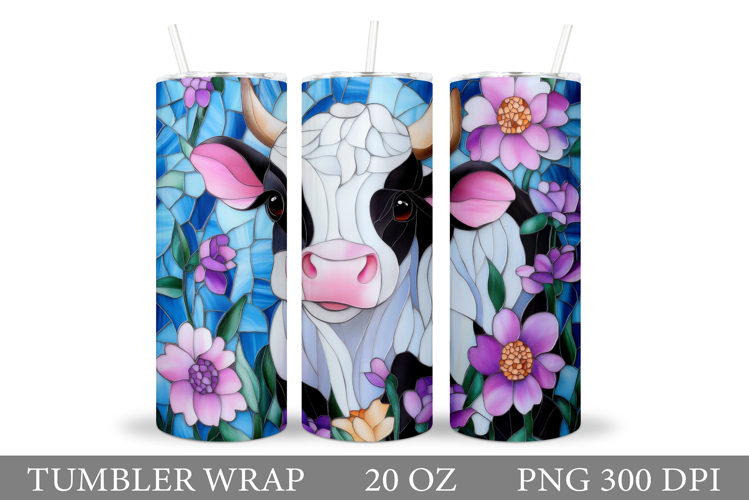 Cute Cow Tumbler Design. Cow Tumbler Sublimation