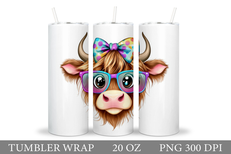 Cute Cow Tumbler Design. Funny Cow Tumbler Sublimation