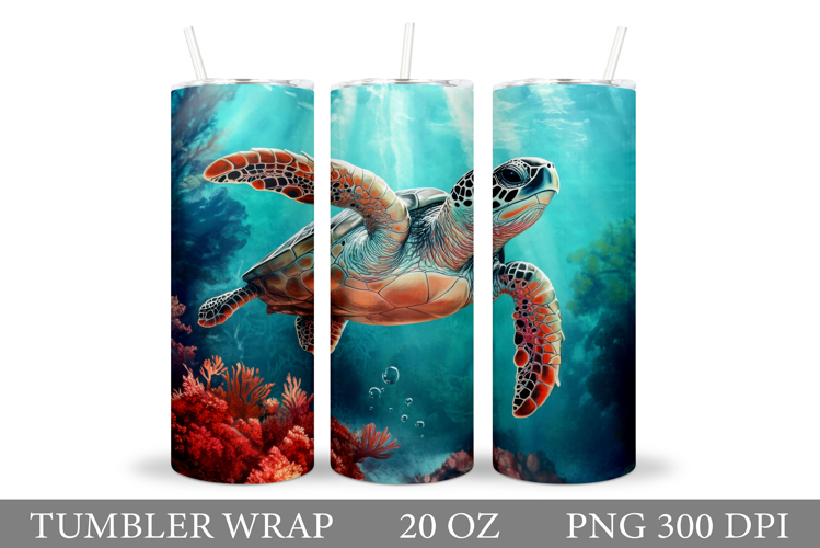 Turtle Tumbler Design. Sea Turtle Tumbler Sublimation