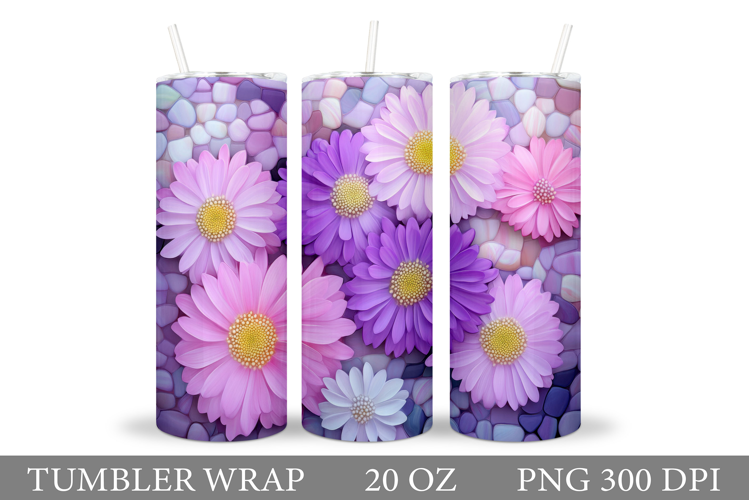 Flowers Tumbler Design. Sublimation Tumbler Flower