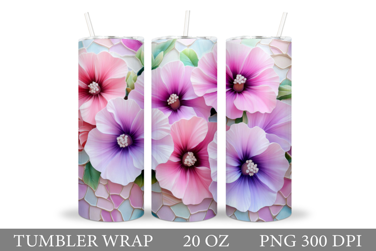 Floral Tumbler Design. Flowers Tumbler Sublimation