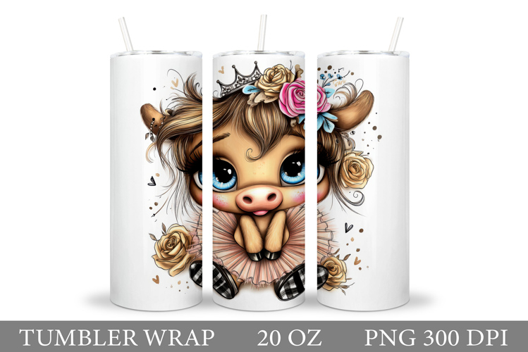 Cute Cow Tumbler Design. Cow Tumbler Sublimation