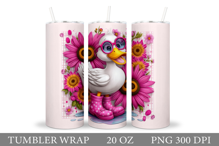 Cute Goose Tumbler Design. Cute Goose Sublimation