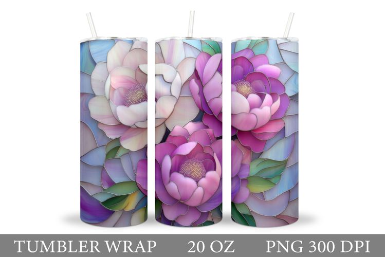 Floral Tumbler Design. Flowers Tumbler Sublimation