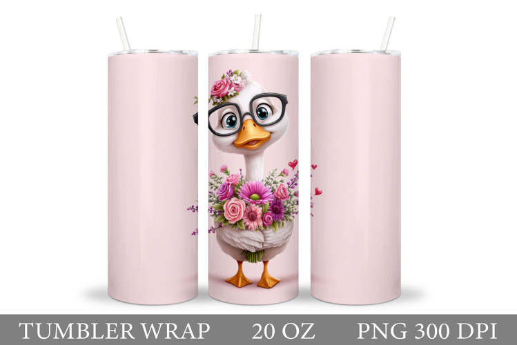 Cute Goose Tumbler Design. Cute Goose Sublimation