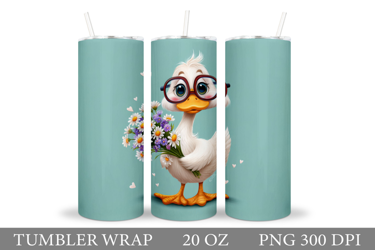 Cute Goose Tumbler Design. Cute Goose Sublimation