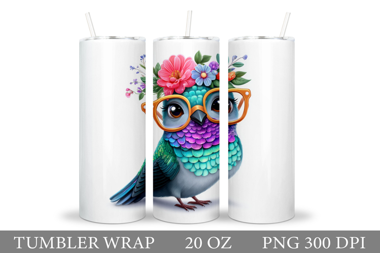 Cute Bird Tumbler Design. Cute Bird Sublimation