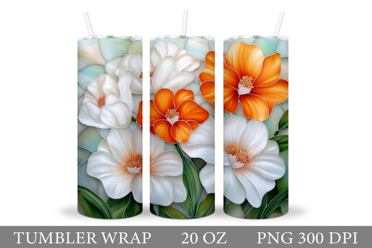 Floral Tumbler Design. Flowers Tumbler Sublimation
