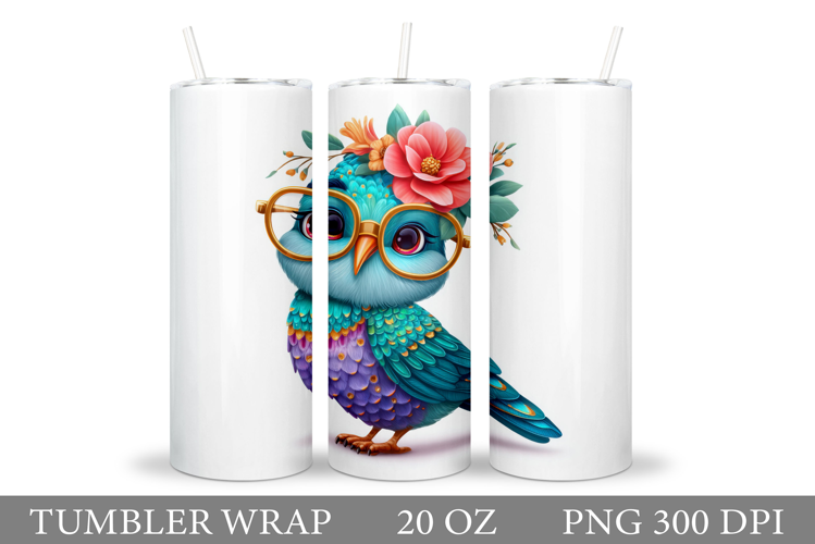 Cute Bird Tumbler Design. Cute Bird Sublimation