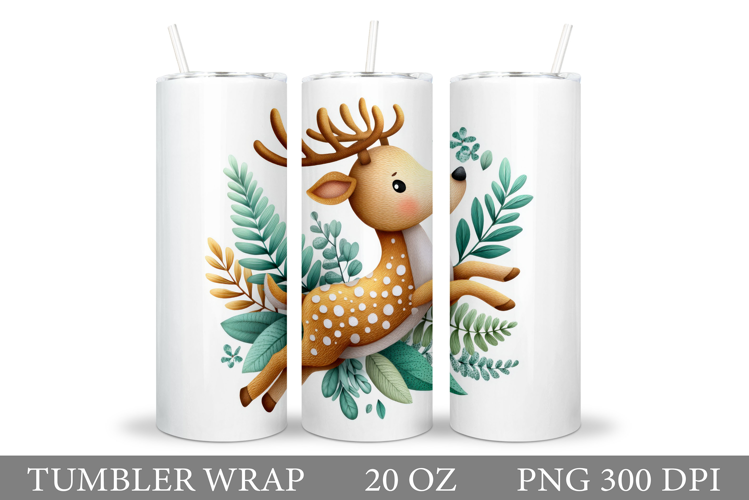Cute Deer Tumbler Design. Cute Deer Sublimation