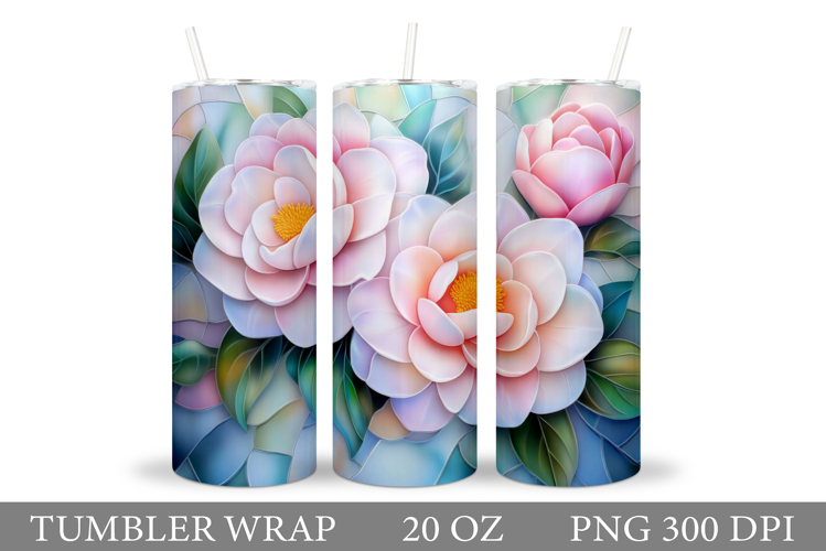 Floral Tumbler Design. Flowers Tumbler Sublimation