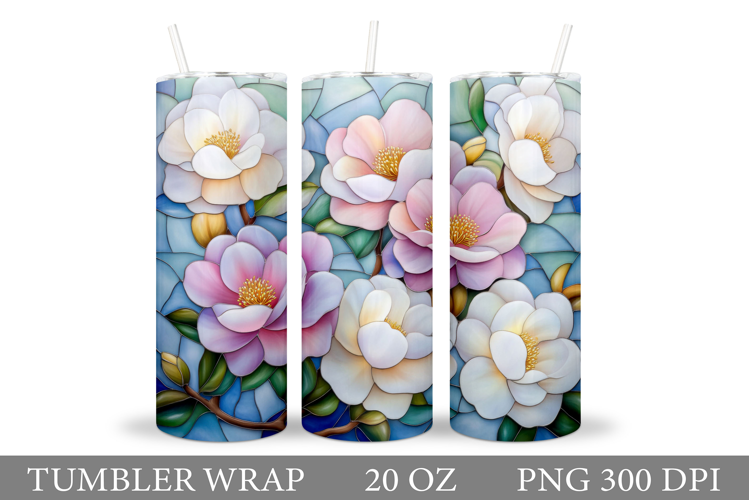 Flowers Tumbler Design. Sublimation Tumbler Flower