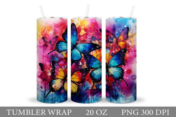 Butterflies Sublimation. Butterfly Tumbler Sublimation