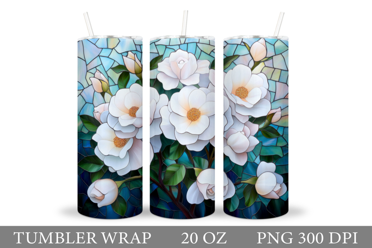 Floral Tumbler Design. Flowers Tumbler Sublimation