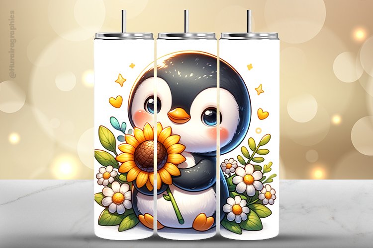 Penguin Tumbler Wrap| Tumbler Sublimation Wrap