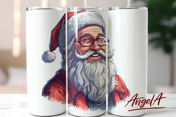 Santa tumbler christmas PNG / Christmas Sublimation tumbler